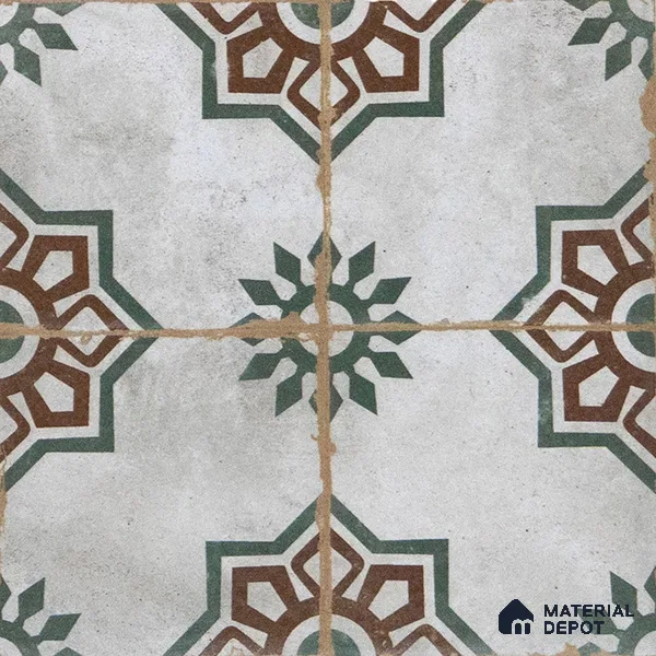 Subway Moroccan Wall & Floor Tile TL 05250 B Delphi Teal Turquoise 8 x 8 inch Vitrified Matte Finish - 8 mm | Suitable for Accent / Feature Walls, Bathroom, Kitchen Wall & Backsplashes | Please Expect a Slight Variation of Pattern