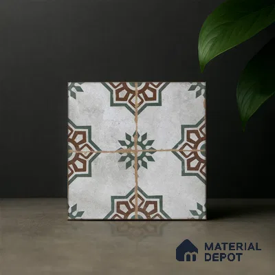Subway Moroccan Wall & Floor Tile TL 05250 B Delphi Teal Turquoise 8 x 8 inch Vitrified Matte Finish - 8 mm | Suitable for Accent / Feature Walls, Bathroom, Kitchen Wall & Backsplashes | Please Expect a Slight Variation of Pattern