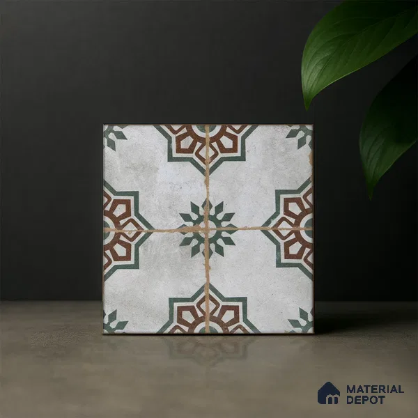 Subway Moroccan Wall & Floor Tile TL 05250 B Delphi Teal Turquoise 8 x 8 inch Vitrified Matte Finish - 8 mm | Suitable for Accent / Feature Walls, Bathroom, Kitchen Wall & Backsplashes | Please Expect a Slight Variation of Pattern