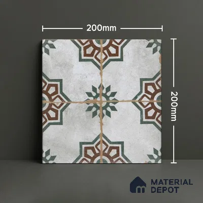 Subway Moroccan Wall & Floor Tile TL 05250 B Delphi Teal Turquoise 8 x 8 inch Vitrified Matte Finish - 8 mm | Suitable for Accent / Feature Walls, Bathroom, Kitchen Wall & Backsplashes | Please Expect a Slight Variation of Pattern