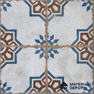 Subway Moroccan Wall & Floor Tile TL 05250 Delphi Light Lapis 8 x 8 inch Vitrified Matte Finish - 8 mm | Suitable for Accent / Feature Walls, Bathroom, Kitchen Wall & Backsplashes | Please Expect a Slight Variation of Pattern (Sample)