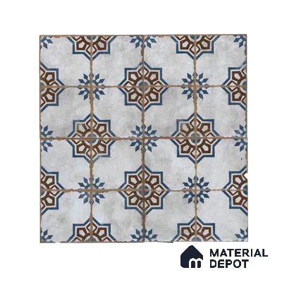 Subway Moroccan Wall & Floor Tile TL 05250 Delphi Light Lapis 8 x 8 inch Vitrified Matte Finish - 8 mm | Suitable for Accent / Feature Walls, Bathroom, Kitchen Wall & Backsplashes | Please Expect a Slight Variation of Pattern (Sample)