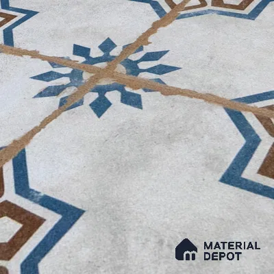 Subway Moroccan Wall & Floor Tile TL 05250 Delphi Light Lapis 8 x 8 inch Vitrified Matte Finish - 8 mm | Suitable for Accent / Feature Walls, Bathroom, Kitchen Wall & Backsplashes | Please Expect a Slight Variation of Pattern (Sample)