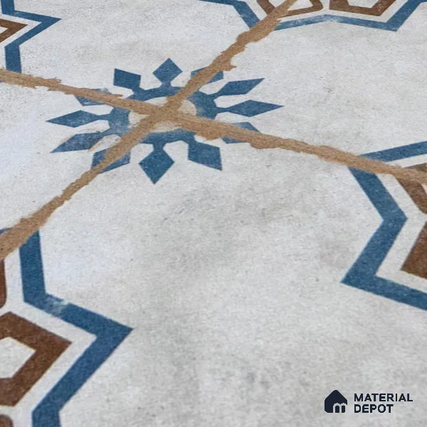 Subway Moroccan Wall & Floor Tile TL 05250 Delphi Light Lapis 8 x 8 inch Vitrified Matte Finish - 8 mm | Suitable for Accent / Feature Walls, Bathroom, Kitchen Wall & Backsplashes | Please Expect a Slight Variation of Pattern (Sample)