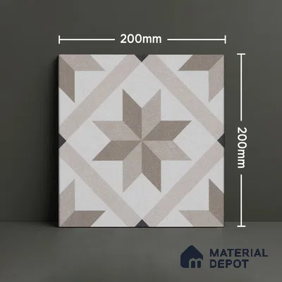 Subway Moroccan Wall & Floor Tile TL 05249 B El Greco Timeless Bruno 8 x 8 inch Vitrified Matte Finish - 8 mm | Suitable for Accent / Feature Walls, Bathroom, Kitchen Wall & Backsplashes | Please Expect a Slight Variation of Pattern (Sample)