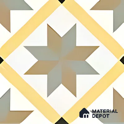 Subway Moroccan Wall & Floor Tile TL 05249 C El Greco Timeless Chic 8 x 8 inch Vitrified Matte Finish - 8 mm | Suitable for Accent / Feature Walls, Bathroom, Kitchen Wall & Backsplashes | Please Expect a Slight Variation of Pattern (Sample)