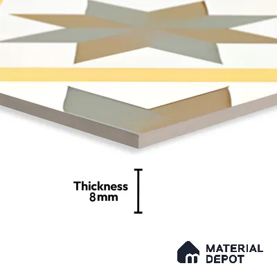 Subway Moroccan Wall & Floor Tile TL 05249 C El Greco Timeless Chic 8 x 8 inch Vitrified Matte Finish - 8 mm | Suitable for Accent / Feature Walls, Bathroom, Kitchen Wall & Backsplashes | Please Expect a Slight Variation of Pattern (Sample)