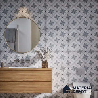 Subway Moroccan Wall & Floor Tile TL 05249 El Greco Timeless Moonstone 8 x 8 inch Vitrified Matte Finish - 8 mm | Suitable for Accent / Feature Walls, Bathroom, Kitchen Wall & Backsplashes | Please Expect a Slight Variation of Pattern (Sample)