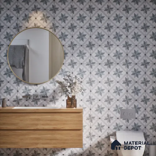 Subway Moroccan Wall & Floor Tile TL 05249 El Greco Timeless Moonstone 8 x 8 inch Vitrified Matte Finish - 8 mm | Suitable for Accent / Feature Walls, Bathroom, Kitchen Wall & Backsplashes | Please Expect a Slight Variation of Pattern
