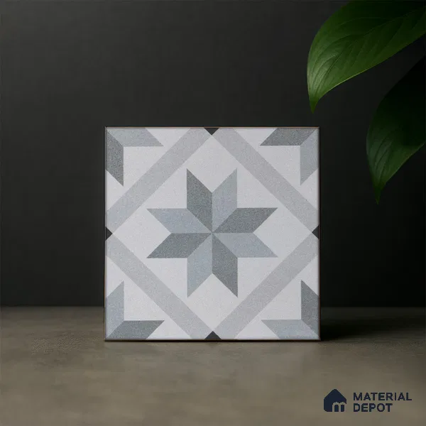 Subway Moroccan Wall & Floor Tile TL 05249 El Greco Timeless Moonstone 8 x 8 inch Vitrified Matte Finish - 8 mm | Suitable for Accent / Feature Walls, Bathroom, Kitchen Wall & Backsplashes | Please Expect a Slight Variation of Pattern (Sample)