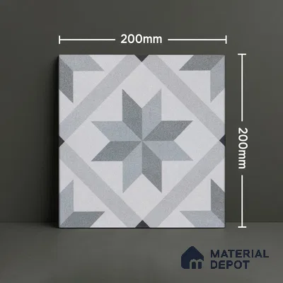 Subway Moroccan Wall & Floor Tile TL 05249 El Greco Timeless Moonstone 8 x 8 inch Vitrified Matte Finish - 8 mm | Suitable for Accent / Feature Walls, Bathroom, Kitchen Wall & Backsplashes | Please Expect a Slight Variation of Pattern (Sample)