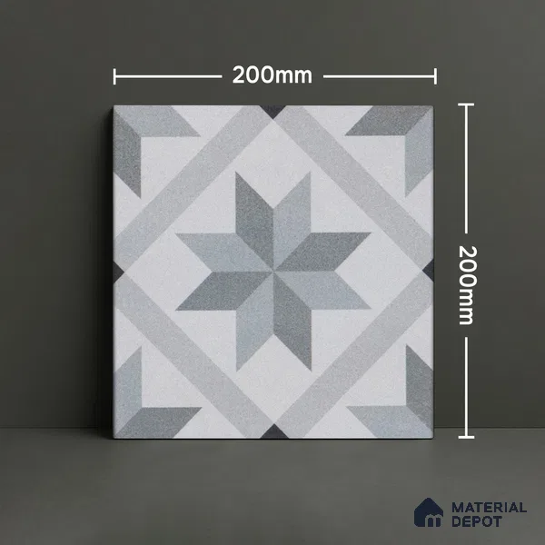 Subway Moroccan Wall & Floor Tile TL 05249 El Greco Timeless Moonstone 8 x 8 inch Vitrified Matte Finish - 8 mm | Suitable for Accent / Feature Walls, Bathroom, Kitchen Wall & Backsplashes | Please Expect a Slight Variation of Pattern (Sample)