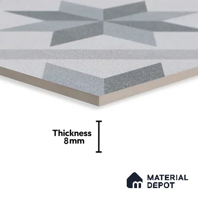Subway Moroccan Wall & Floor Tile TL 05249 El Greco Timeless Moonstone 8 x 8 inch Vitrified Matte Finish - 8 mm | Suitable for Accent / Feature Walls, Bathroom, Kitchen Wall & Backsplashes | Please Expect a Slight Variation of Pattern (Sample)