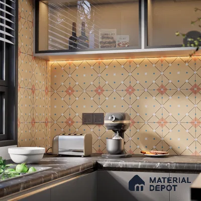 Subway Moroccan Wall & Floor Tile TL 05263 Linea Essence 8 x 8 inch Vitrified Matte Finish - 8 mm | Suitable for Accent / Feature Walls, Bathroom, Kitchen Wall & Backsplashes | Please Expect a Slight Variation of Pattern (Sample)