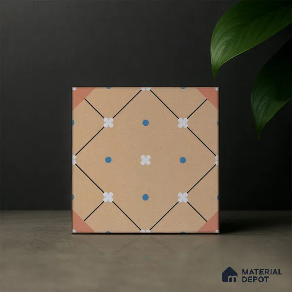 Subway Moroccan Wall & Floor Tile TL 05263 Linea Essence 8 x 8 inch Vitrified Matte Finish - 8 mm | Suitable for Accent / Feature Walls, Bathroom, Kitchen Wall & Backsplashes | Please Expect a Slight Variation of Pattern (Sample)