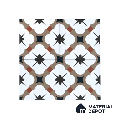 Subway Moroccan Wall & Floor Tile TL 05248 B Medina Cerulean Brown 8 x 8 inch Vitrified Matte Finish - 8 mm | Suitable for Accent / Feature Walls, Bathroom, Kitchen Wall & Backsplashes | Please Expect a Slight Variation of Pattern (Sample)