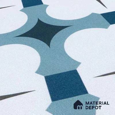 Subway Moroccan Wall & Floor Tile TL 05248 Medina Cerulean Blue 8 x 8 inch Vitrified Matte Finish - 8 mm | Suitable for Accent / Feature Walls, Bathroom, Kitchen Wall & Backsplashes | Please Expect a Slight Variation of Pattern (Sample)