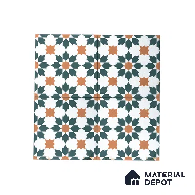Subway Moroccan Wall & Floor Tile TL 05246 B Merida Crystal Petal 8 x 8 inch Vitrified Matte Finish - 8 mm | 4 Random Faces | Suitable for Accent / Feature Walls, Bathroom, Kitchen Wall & Backsplashes | Please Expect a Slight Variation of Pattern (Sample)