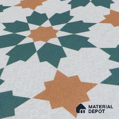 Subway Moroccan Wall & Floor Tile TL 05246 B Merida Crystal Petal 8 x 8 inch Vitrified Matte Finish - 8 mm | 4 Random Faces | Suitable for Accent / Feature Walls, Bathroom, Kitchen Wall & Backsplashes | Please Expect a Slight Variation of Pattern (Sample)