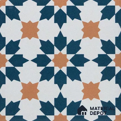 Subway Moroccan Wall & Floor Tile TL 05246 Merida Crystal Cove 8 x 8 inch Vitrified Matte Finish - 8 mm | 4 Random Faces | Suitable for Accent / Feature Walls, Bathroom, Kitchen Wall & Backsplashes | Please Expect a Slight Variation of Pattern (Sample)