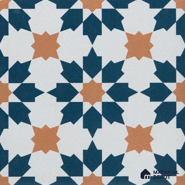 Subway Moroccan Wall & Floor Tile TL 05246 Merida Crystal Cove 8 x 8 inch Vitrified Matte Finish - 8 mm | 4 Random Faces | Suitable for Accent / Feature Walls, Bathroom, Kitchen Wall & Backsplashes | Please Expect a Slight Variation of Pattern (Sample)