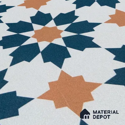Subway Moroccan Wall & Floor Tile TL 05246 Merida Crystal Cove 8 x 8 inch Vitrified Matte Finish - 8 mm | 4 Random Faces | Suitable for Accent / Feature Walls, Bathroom, Kitchen Wall & Backsplashes | Please Expect a Slight Variation of Pattern (Sample)