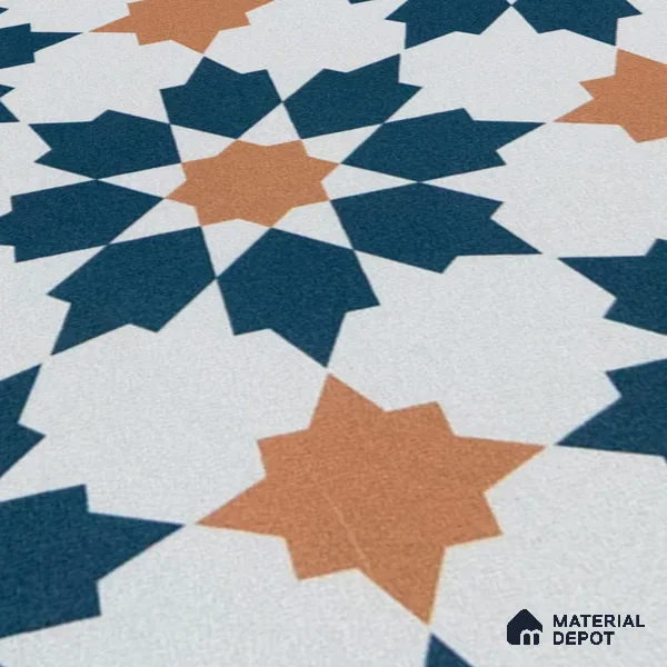 Subway Moroccan Wall & Floor Tile TL 05246 Merida Crystal Cove 8 x 8 inch Vitrified Matte Finish - 8 mm | 4 Random Faces | Suitable for Accent / Feature Walls, Bathroom, Kitchen Wall & Backsplashes | Please Expect a Slight Variation of Pattern (Sample)