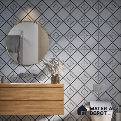 Subway Moroccan Wall & Floor Tile TL 05258 Natural Nexa 8 x 8 inch Vitrified Matte Finish - 8 mm | Suitable for Accent / Feature Walls, Bathroom, Kitchen Wall & Backsplashes | Please Expect a Slight Variation of Pattern (Sample)