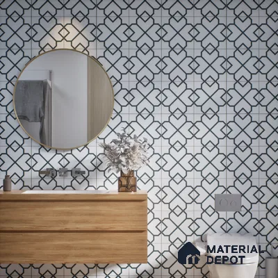 Subway Moroccan Wall & Floor Tile TL 05258 Natural Nexa 8 x 8 inch Vitrified Matte Finish - 8 mm | Suitable for Accent / Feature Walls, Bathroom, Kitchen Wall & Backsplashes | Please Expect a Slight Variation of Pattern (Sample)