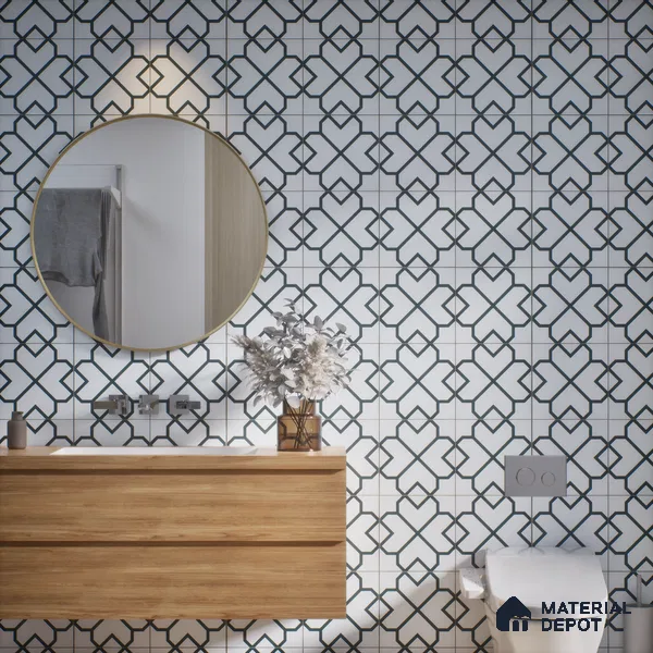 Subway Moroccan Wall & Floor Tile TL 05258 Natural Nexa 8 x 8 inch Vitrified Matte Finish - 8 mm | Suitable for Accent / Feature Walls, Bathroom, Kitchen Wall & Backsplashes | Please Expect a Slight Variation of Pattern (Sample)