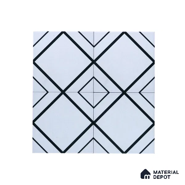 Subway Moroccan Wall & Floor Tile TL 05258 Natural Nexa 8 x 8 inch Vitrified Matte Finish - 8 mm | Suitable for Accent / Feature Walls, Bathroom, Kitchen Wall & Backsplashes | Please Expect a Slight Variation of Pattern (Sample)