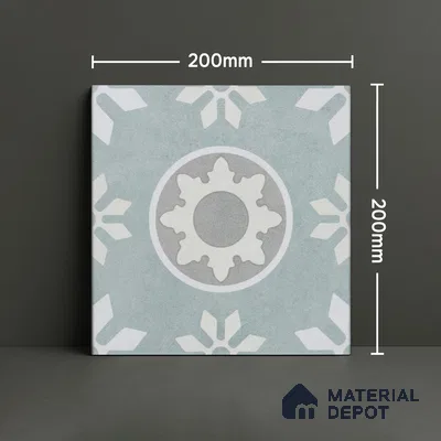 Subway Moroccan Wall & Floor Tile TL 05242 B Palermo Lead Dust 8 x 8 inch Vitrified Matte Finish - 8 mm | 6 Random Faces | Suitable for Accent / Feature Walls, Bathroom, Kitchen Wall & Backsplashes | Please Expect a Slight Variation of Pattern (Sample)