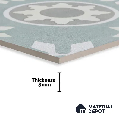 Subway Moroccan Wall & Floor Tile TL 05242 B Palermo Lead Dust 8 x 8 inch Vitrified Matte Finish - 8 mm | 6 Random Faces | Suitable for Accent / Feature Walls, Bathroom, Kitchen Wall & Backsplashes | Please Expect a Slight Variation of Pattern (Sample)