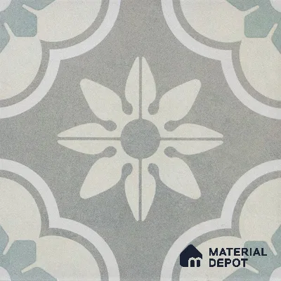 Subway Moroccan Wall & Floor Tile TL 05242 Palermo Dove Cloud 8 x 8 inch Vitrified Matte Finish - 8 mm | 6 Random Faces | Suitable for Accent / Feature Walls, Bathroom, Kitchen Wall & Backsplashes | Please Expect a Slight Variation of Pattern (Sample)