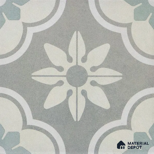 Subway Moroccan Wall & Floor Tile TL 05242 Palermo Dove Cloud 8 x 8 inch Vitrified Matte Finish - 8 mm | 6 Random Faces | Suitable for Accent / Feature Walls, Bathroom, Kitchen Wall & Backsplashes | Please Expect a Slight Variation of Pattern (Sample)