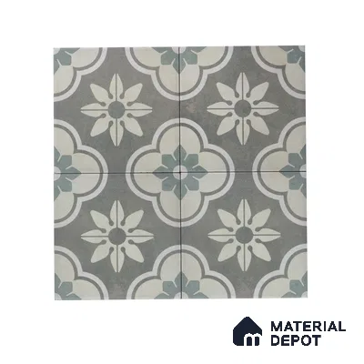 Subway Moroccan Wall & Floor Tile TL 05242 Palermo Dove Cloud 8 x 8 inch Vitrified Matte Finish - 8 mm | 6 Random Faces | Suitable for Accent / Feature Walls, Bathroom, Kitchen Wall & Backsplashes | Please Expect a Slight Variation of Pattern (Sample)