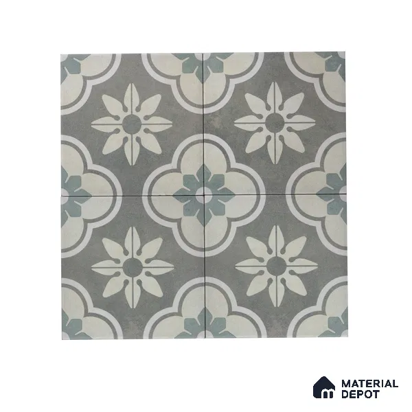 Subway Moroccan Wall & Floor Tile TL 05242 Palermo Dove Cloud 8 x 8 inch Vitrified Matte Finish - 8 mm | 6 Random Faces | Suitable for Accent / Feature Walls, Bathroom, Kitchen Wall & Backsplashes | Please Expect a Slight Variation of Pattern (Sample)