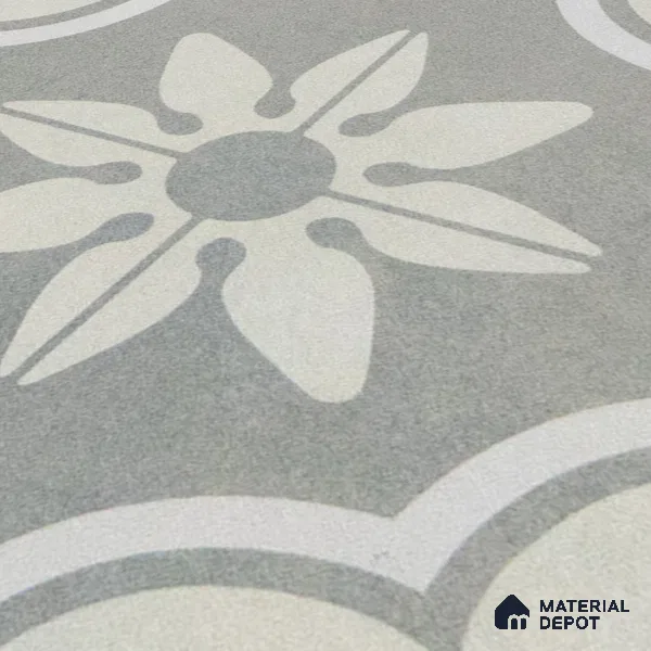 Subway Moroccan Wall & Floor Tile TL 05242 Palermo Dove Cloud 8 x 8 inch Vitrified Matte Finish - 8 mm | 6 Random Faces | Suitable for Accent / Feature Walls, Bathroom, Kitchen Wall & Backsplashes | Please Expect a Slight Variation of Pattern (Sample)