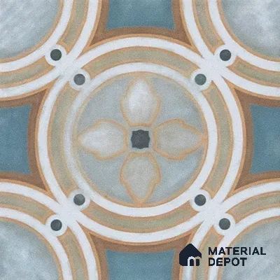 Subway Moroccan Wall & Floor Tile TL 05254 Rocco Rings 8 x 8 inch Vitrified Matte Finish - 8 mm | 15 Random Faces | Suitable for Accent / Feature Walls, Bathroom, Kitchen Wall & Backsplashes | Please Expect a Slight Variation of Pattern