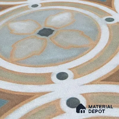 Subway Moroccan Wall & Floor Tile TL 05254 Rocco Rings 8 x 8 inch Vitrified Matte Finish - 8 mm | 15 Random Faces | Suitable for Accent / Feature Walls, Bathroom, Kitchen Wall & Backsplashes | Please Expect a Slight Variation of Pattern