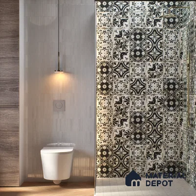 Subway Moroccan Wall & Floor Tile TL 05244 Rural Ravioli 8 x 8 inch Vitrified Matte Finish - 8 mm | 9 Random Faces | Suitable for Accent / Feature Walls, Bathroom, Kitchen Wall & Backsplashes | Please Expect a Slight Variation of Pattern