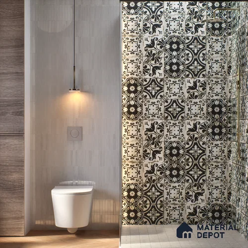 Subway Moroccan Wall & Floor Tile TL 05244 Rural Ravioli 8 x 8 inch Vitrified Matte Finish - 8 mm | 9 Random Faces | Suitable for Accent / Feature Walls, Bathroom, Kitchen Wall & Backsplashes | Please Expect a Slight Variation of Pattern