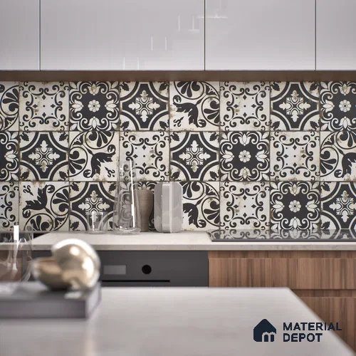 Subway Moroccan Wall & Floor Tile TL 05244 Rural Ravioli 8 x 8 inch Vitrified Matte Finish - 8 mm | 9 Random Faces | Suitable for Accent / Feature Walls, Bathroom, Kitchen Wall & Backsplashes | Please Expect a Slight Variation of Pattern