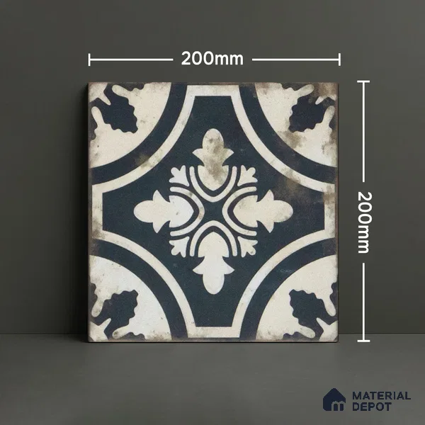 Subway Moroccan Wall & Floor Tile TL 05244 Rural Ravioli 8 x 8 inch Vitrified Matte Finish - 8 mm | 9 Random Faces | Suitable for Accent / Feature Walls, Bathroom, Kitchen Wall & Backsplashes | Please Expect a Slight Variation of Pattern