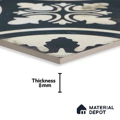 Subway Moroccan Wall & Floor Tile TL 05244 Rural Ravioli 8 x 8 inch Vitrified Matte Finish - 8 mm | 9 Random Faces | Suitable for Accent / Feature Walls, Bathroom, Kitchen Wall & Backsplashes | Please Expect a Slight Variation of Pattern
