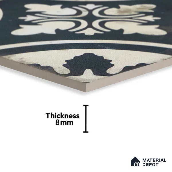 Subway Moroccan Wall & Floor Tile TL 05244 Rural Ravioli 8 x 8 inch Vitrified Matte Finish - 8 mm | 9 Random Faces | Suitable for Accent / Feature Walls, Bathroom, Kitchen Wall & Backsplashes | Please Expect a Slight Variation of Pattern