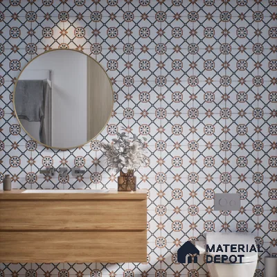 Subway Moroccan Wall & Floor Tile TL 05257 B Scooba Froid Brown 8 x 8 inch Vitrified Matte Finish - 8 mm | Suitable for Accent / Feature Walls, Bathroom, Kitchen Wall & Backsplashes | Please Expect a Slight Variation of Pattern (Sample)