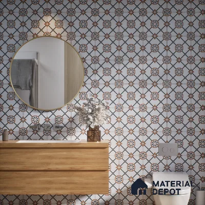 Subway Moroccan Wall & Floor Tile TL 05257 B Scooba Froid Brown 8 x 8 inch Vitrified Matte Finish - 8 mm | Suitable for Accent / Feature Walls, Bathroom, Kitchen Wall & Backsplashes | Please Expect a Slight Variation of Pattern (Sample)