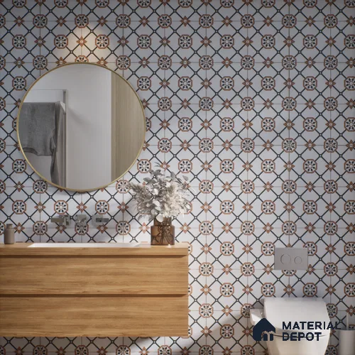 Subway Moroccan Wall & Floor Tile TL 05257 B Scooba Froid Brown 8 x 8 inch Vitrified Matte Finish - 8 mm | Suitable for Accent / Feature Walls, Bathroom, Kitchen Wall & Backsplashes | Please Expect a Slight Variation of Pattern