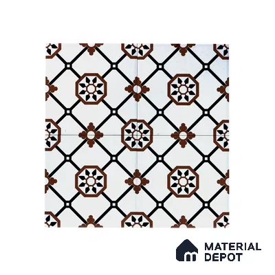 Subway Moroccan Wall & Floor Tile TL 05257 B Scooba Froid Brown 8 x 8 inch Vitrified Matte Finish - 8 mm | Suitable for Accent / Feature Walls, Bathroom, Kitchen Wall & Backsplashes | Please Expect a Slight Variation of Pattern (Sample)